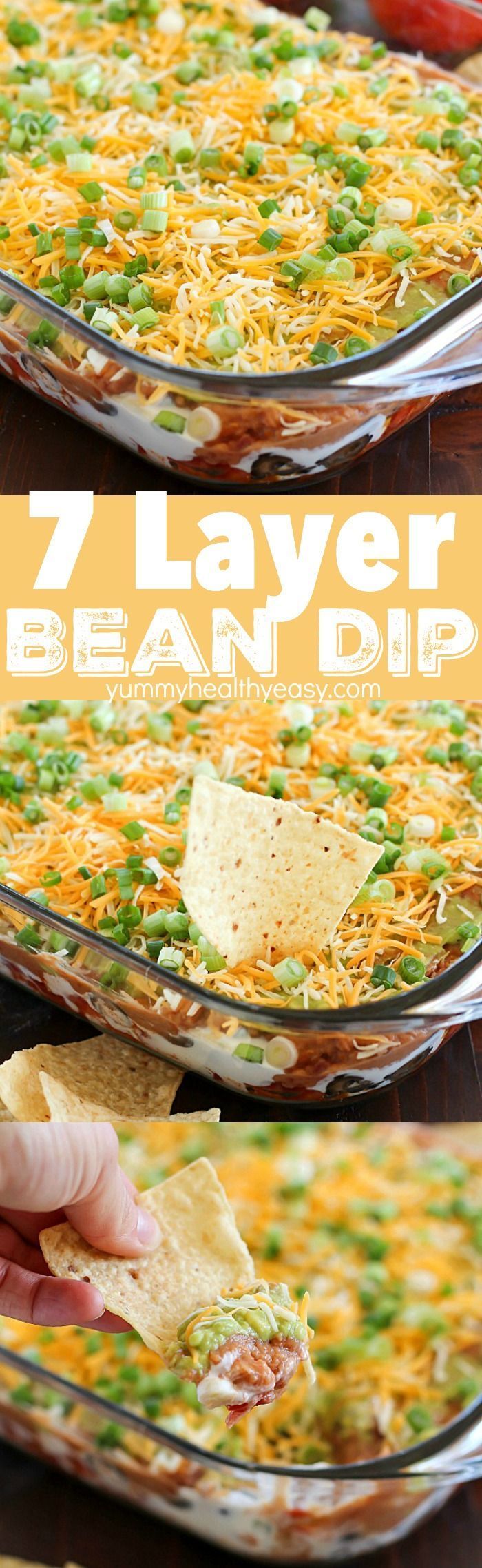 You will love this 7 Layer Bean Dip! This is a quick & easy popular appetizer.