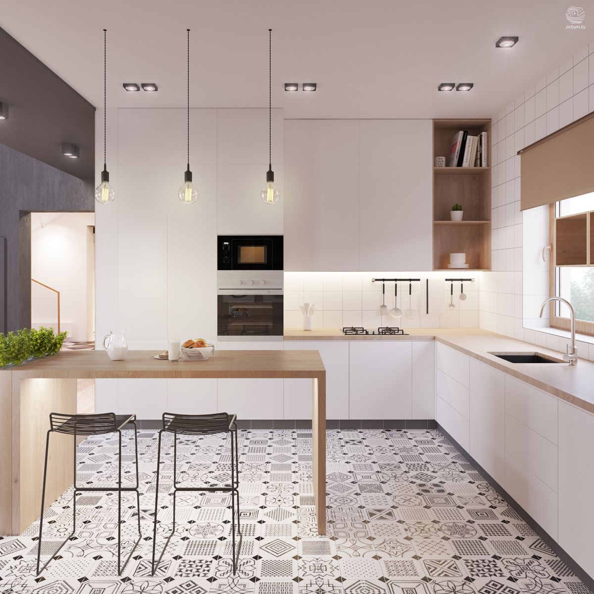 Zrobym Architects | kitchen project | Vives Azulejos y Gres | Octogono Variette So