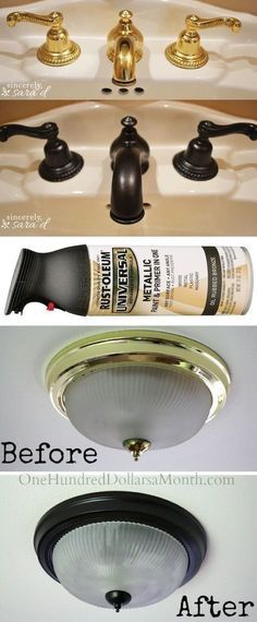 #14. Use Rust-Oleum to paint outdated brass faucets, hardware and fixtures! — 27