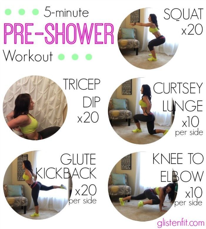 5-Minute Pre-Shower Workout to tone the whole body