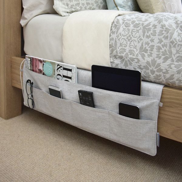 A bedside caddy thatll never leave you without the remote or your reading gla