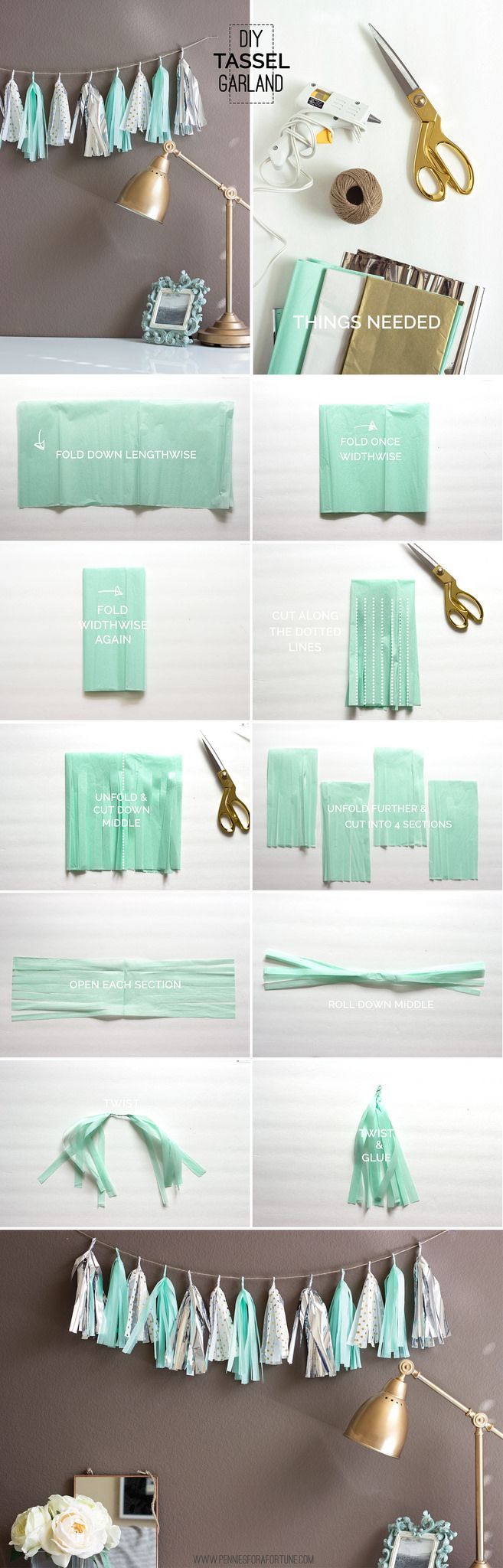 Add some sparkle to your next party with this super easy mint, gold, and silver ta