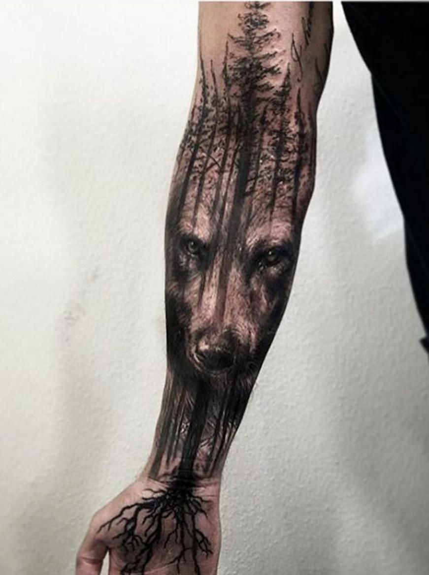 Amazing Wolf & Tree Tattoo by Jak Connolly at Equilattera in Miami – Imgur