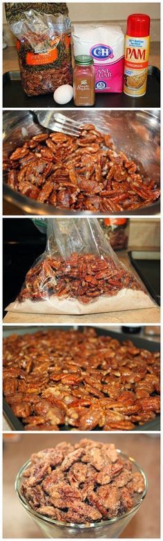 An incredibly easy recipe for candied pecans, perfect for holiday snacking or gift