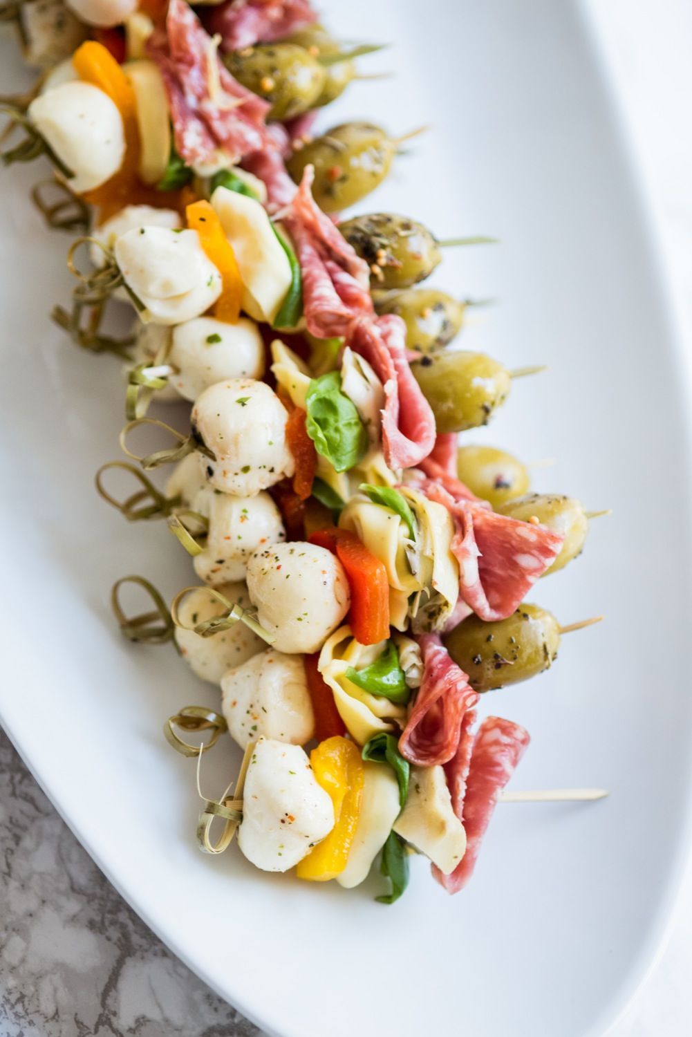 Antipasto Skewers | Party appetizers, entertaining ideas, party ideas, party recip