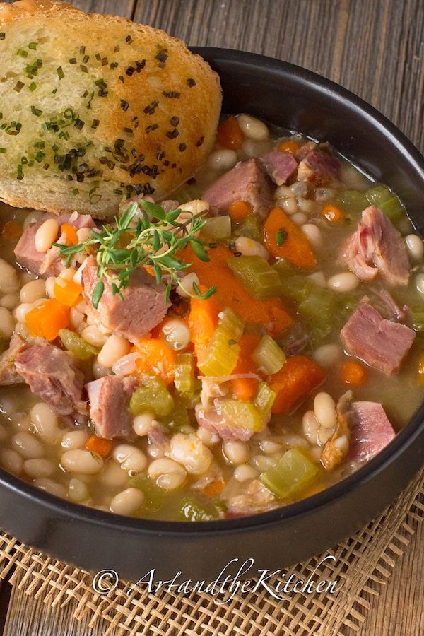 ArtandtheKitchen: Ham and Bean Soup- my all time favourite recipe for ham and bean
