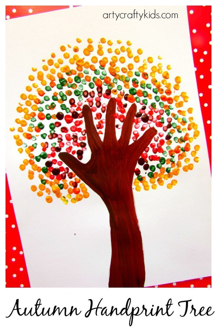 Arty Crafty Kids – Art – Art Ideas for Kids – Autumn Handprint Tree