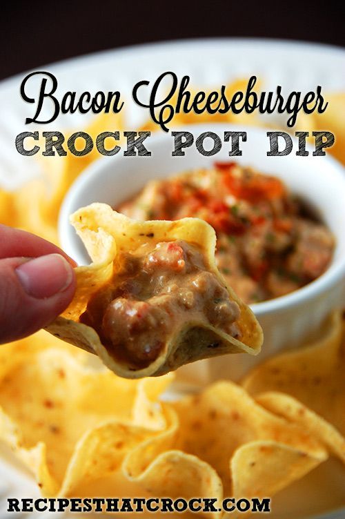 Bacon Cheeseburger Crock Pot Dip #CrockPot