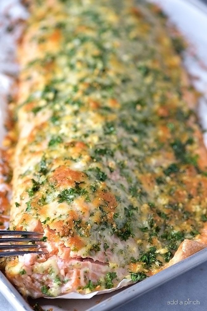 Baked Salmon with Parmesan Herb Crust Recipe FoodBlogs.com