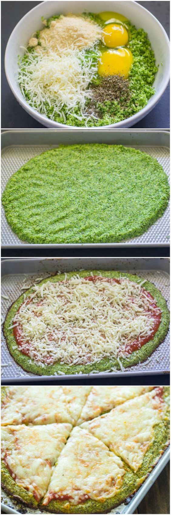 Broccoli Crust Pizza (Paleo, Low-carb, Gluten free)