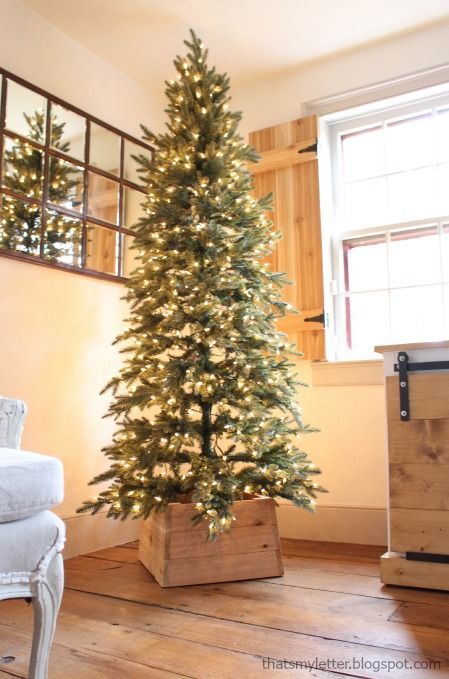 Build a Wood Christmas Tree Base using simple tools and supplies. Add a rustic tou