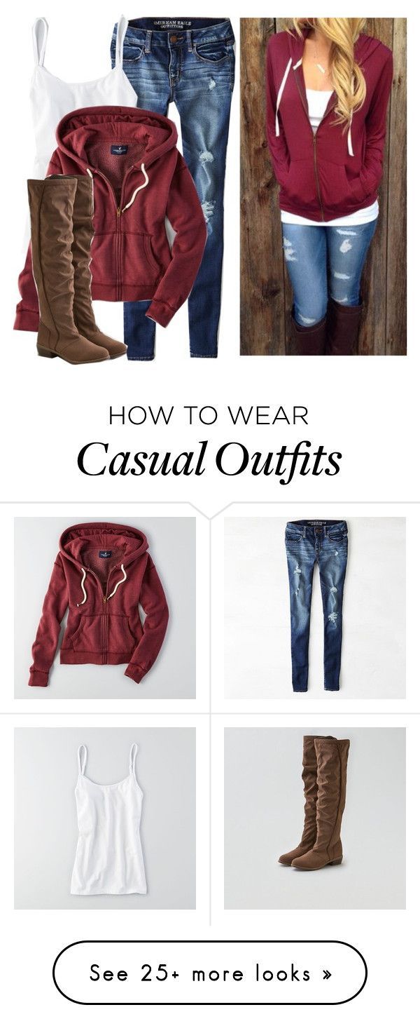 “Casual outfit” by karen-bachman on Polyvore featuring American Eagle Ou