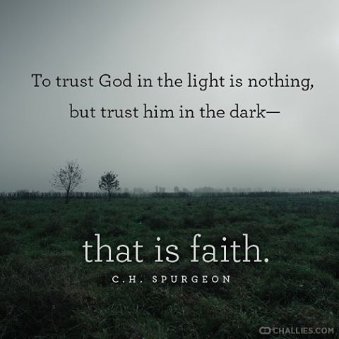 challies’s photo: To trust God in the light is nothing, but trust him in the dar