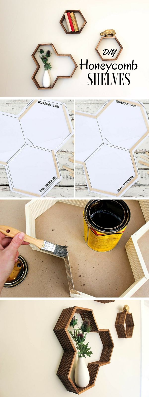 Check out the tutorial: #DIY Honeycomb Shelves @Industry Standard Design