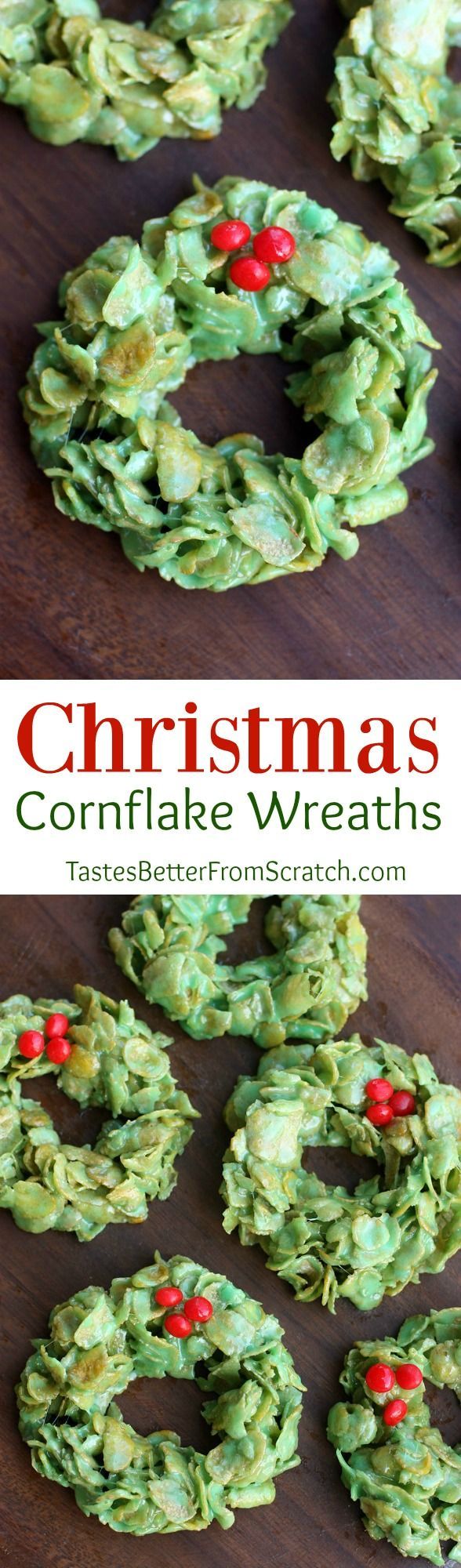 Christmas Cornflake Wreaths are one of my favorite easy Christmas treats! | Tastes
