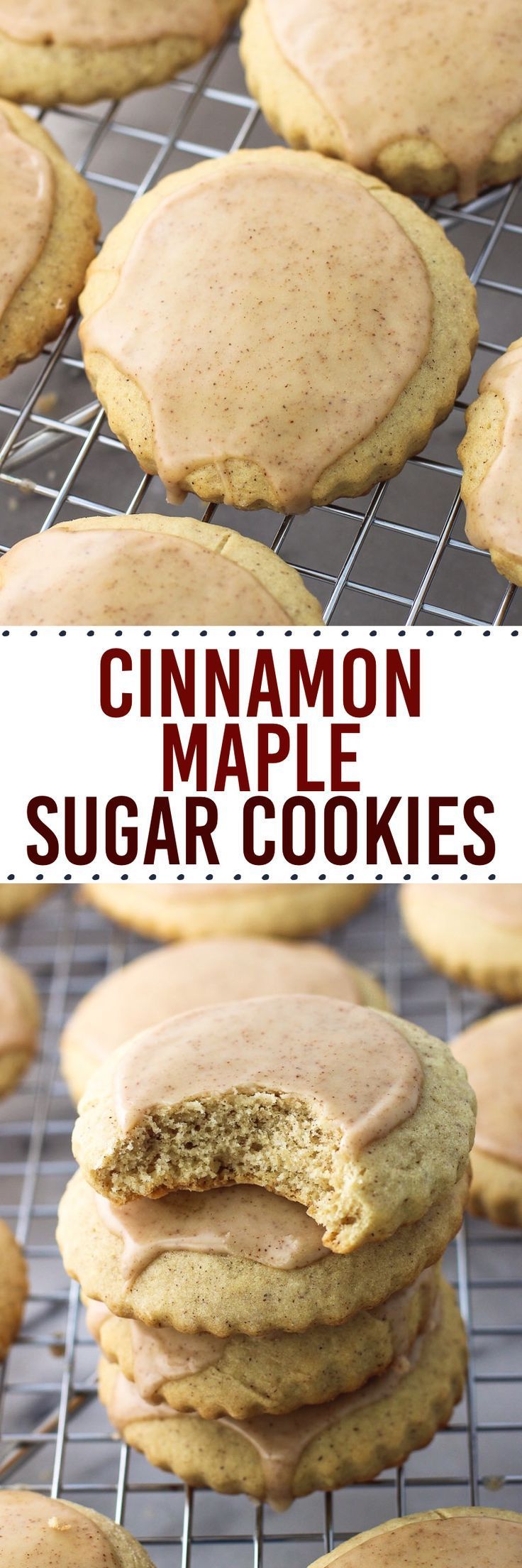 Cinnamon maple sugar cookies are tender and cinnamon-spiced, with a hint of maple