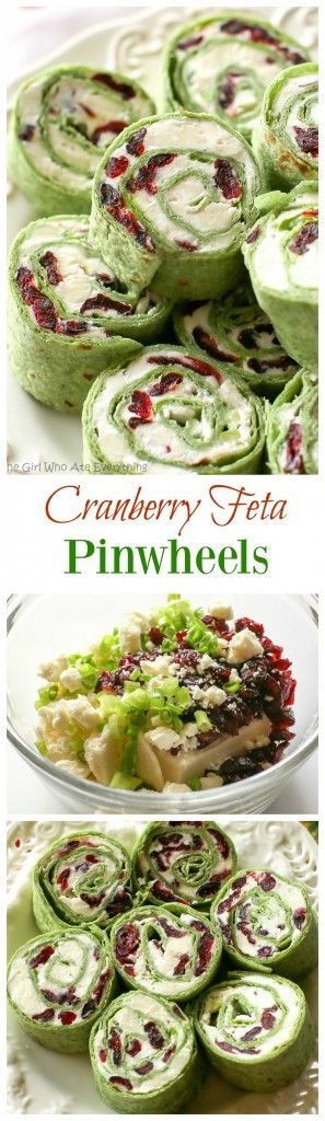 Cranberry Feta Pinwheels: a sweet and salty combo that’s perfect for a Christmas a