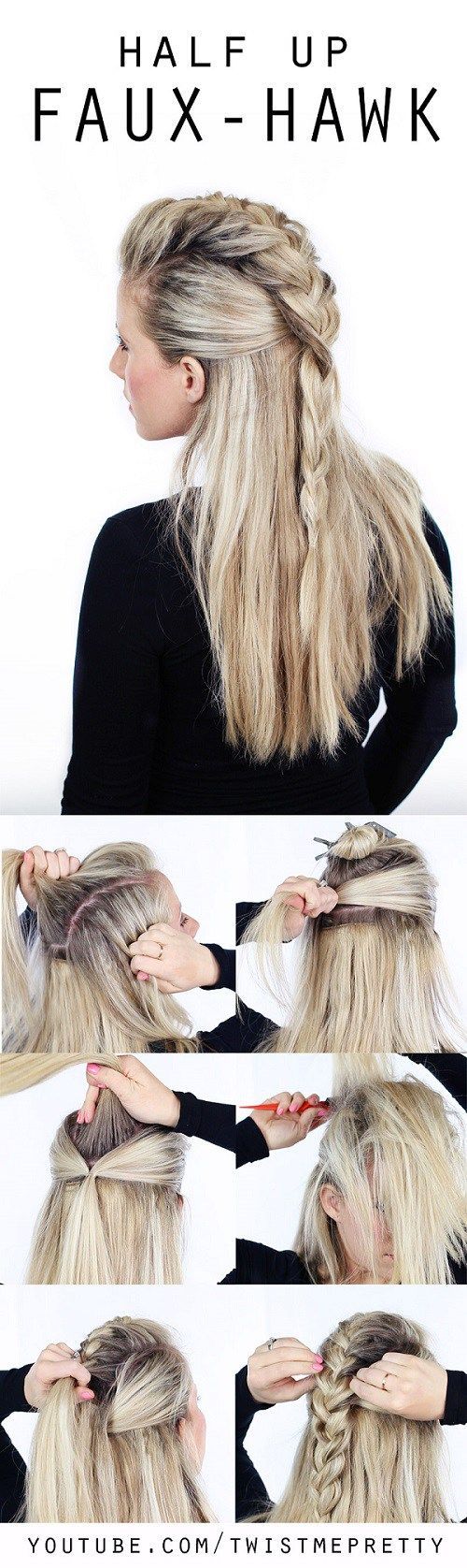 Diy Fauxhawk Braid Step By Step