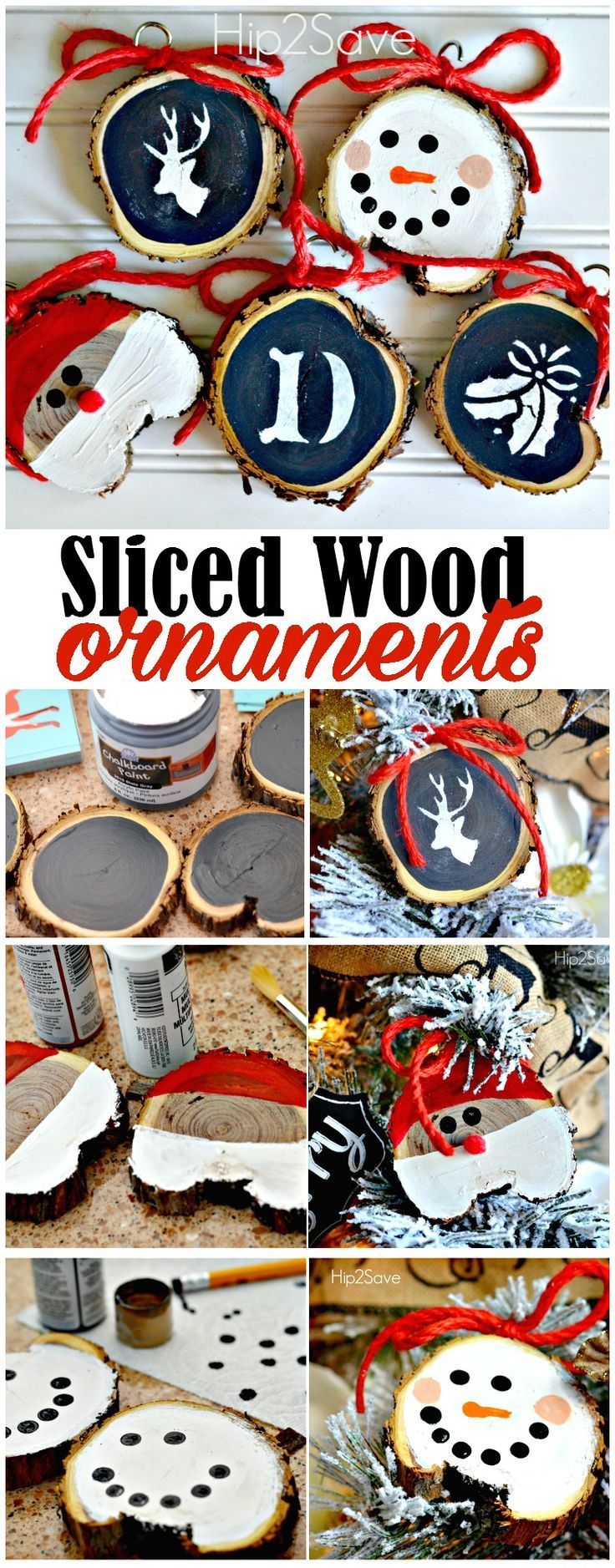 DIY Sliced Wood Christmas Ornaments. This is a great activity that you can do with