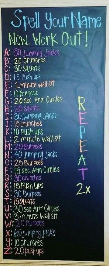 fitnessforevertips: “ Spell Your Name for a good warm up or get creative and com