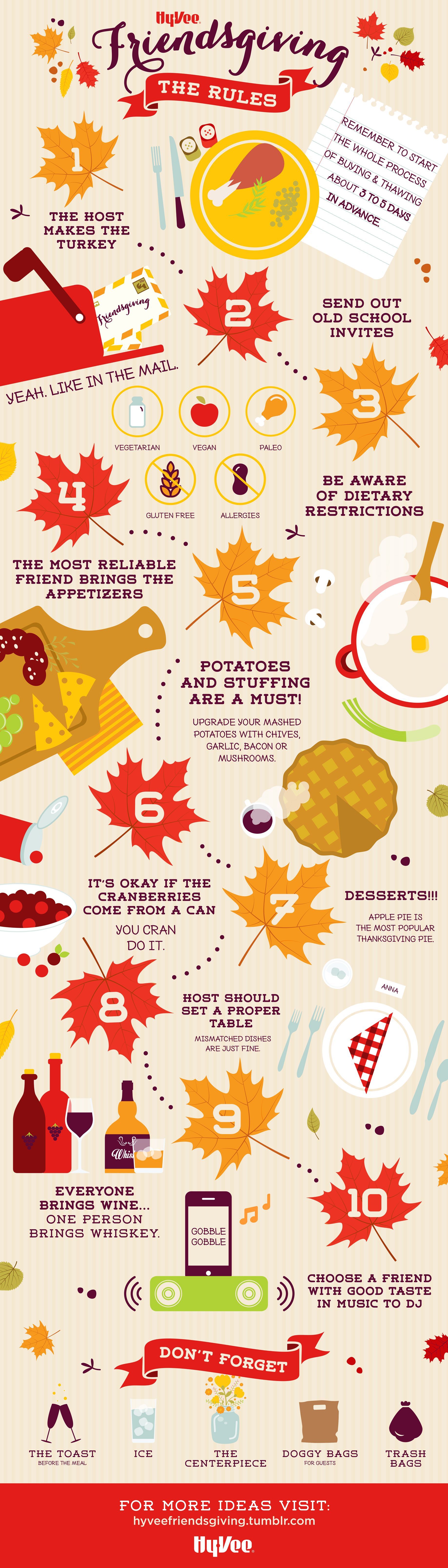 Follow these 10 rules for a perfect #Friendsgiving!