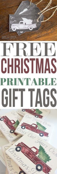 Free Christmas Printable-Gift tags from the mountain view cottage click here for f