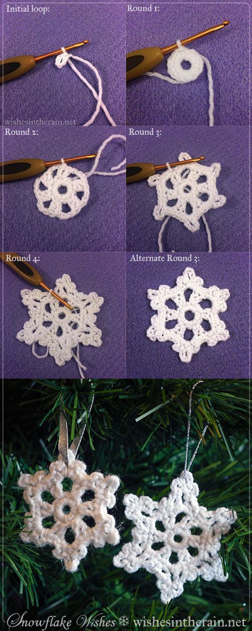 Free crochet snowflake pattern