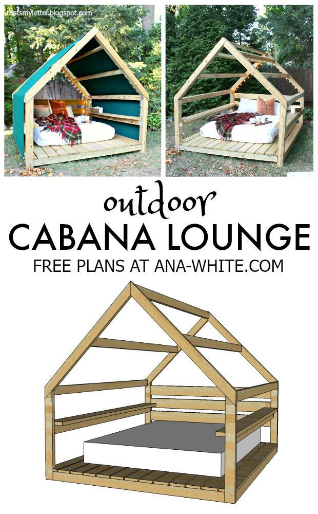 free plans diy outdoor cabana lounge