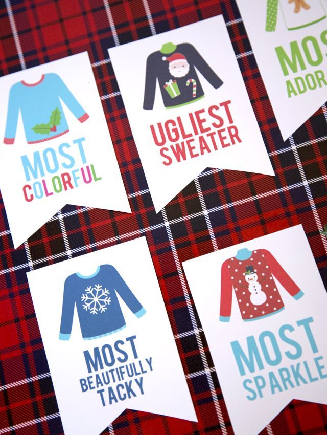Free Printable – Ugly Sweater Christmas Party Awards