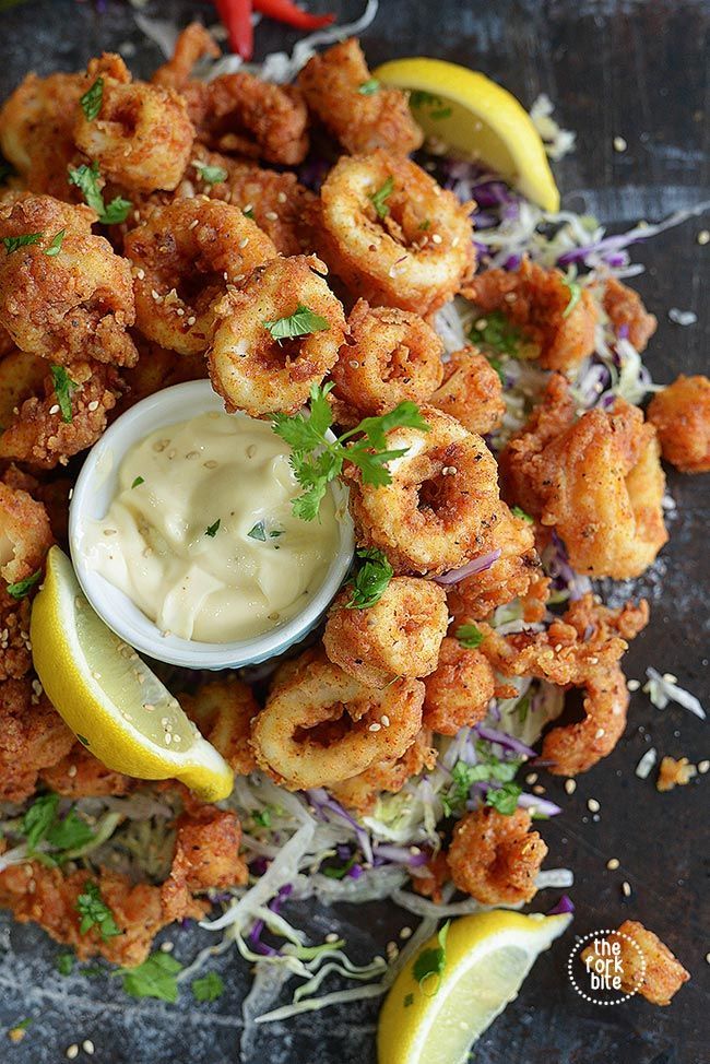 Fried Calamari recipe – Marinating the squid in buttermilk defeats the rubber band