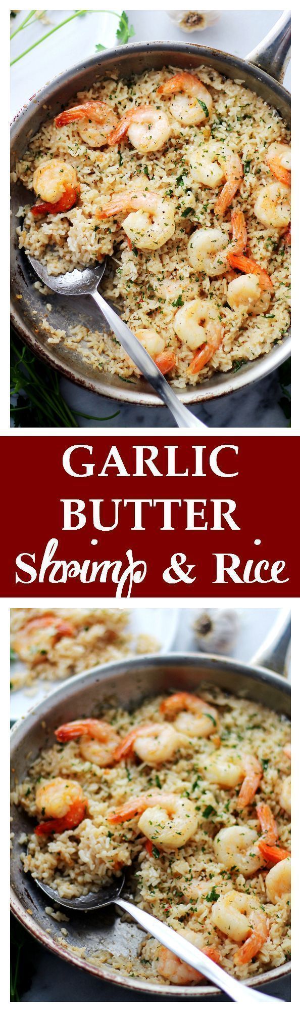 Garlic Butter Shrimp and Rice – Garlic Butter lends an amazing flavor to this spee