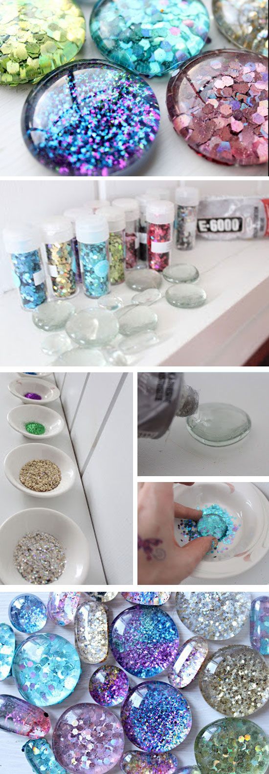 Glitter Magnets | Cheap and Easy Thank You Gifts: