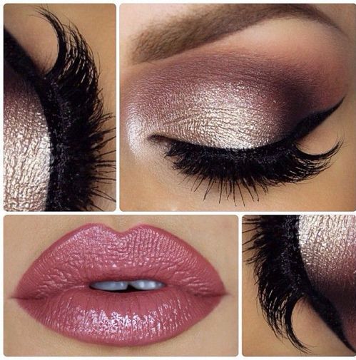 Gorgeous Pink Lips and Eye Makeup for Prom 2016