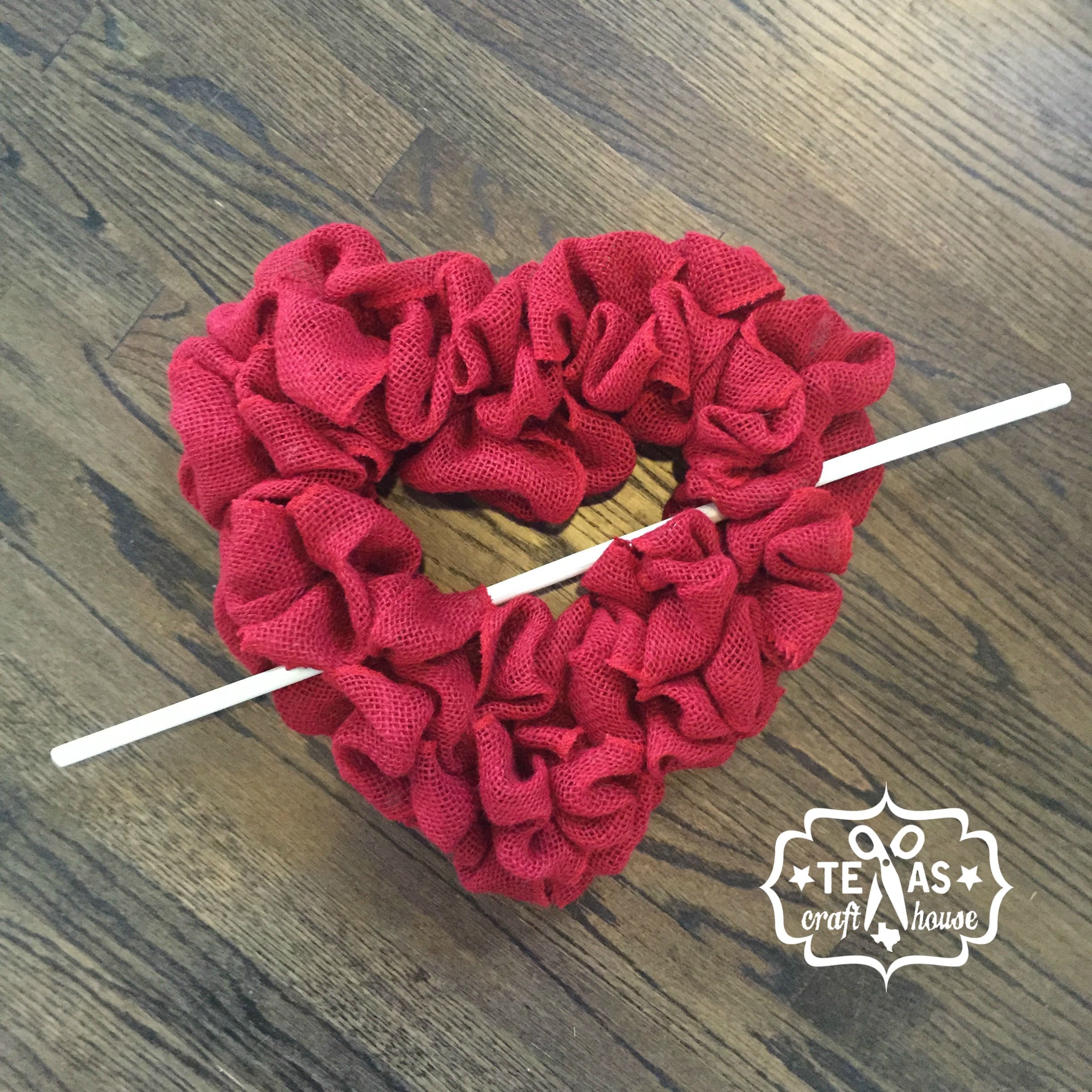 Heart Burlap Wreath DIY