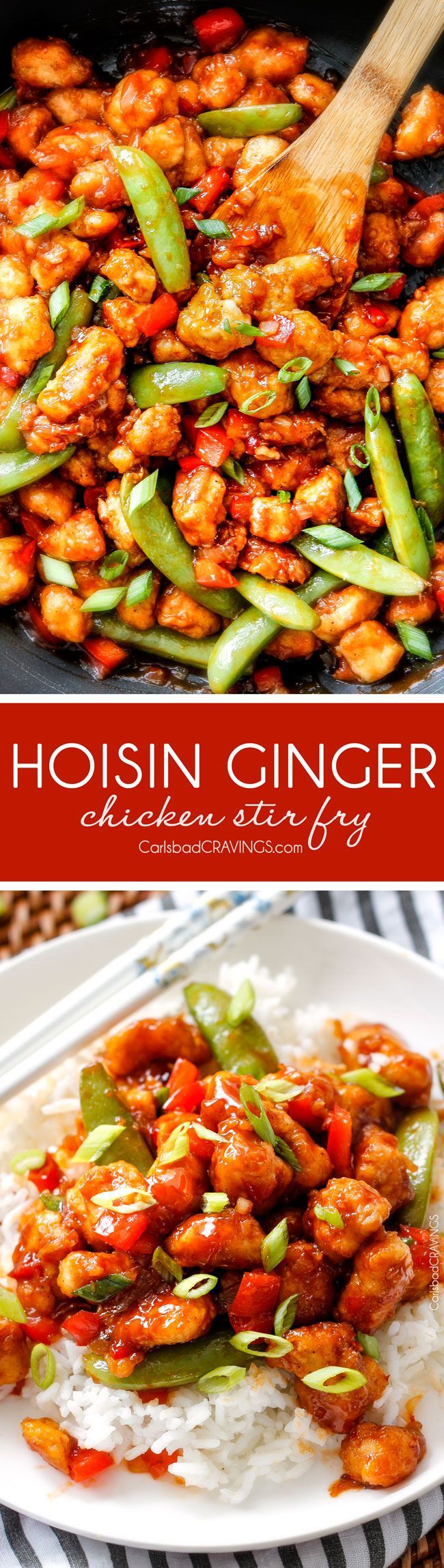 Hoisin Ginger Chicken Stir Fry – my family went crazy over this chicken and gobble