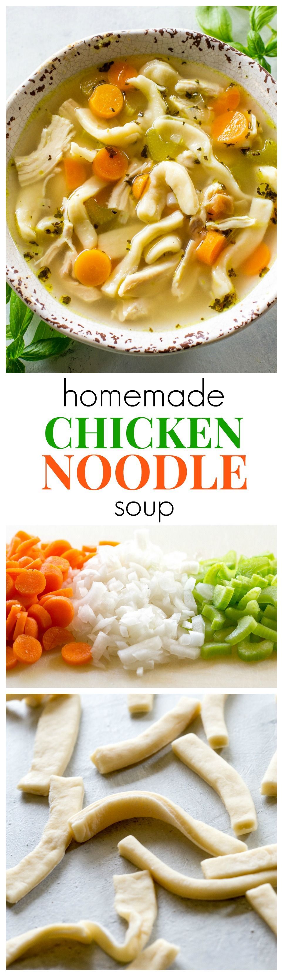 Homemade Chicken Noodle Soup – tried and true comfort food. A recipe for homemade