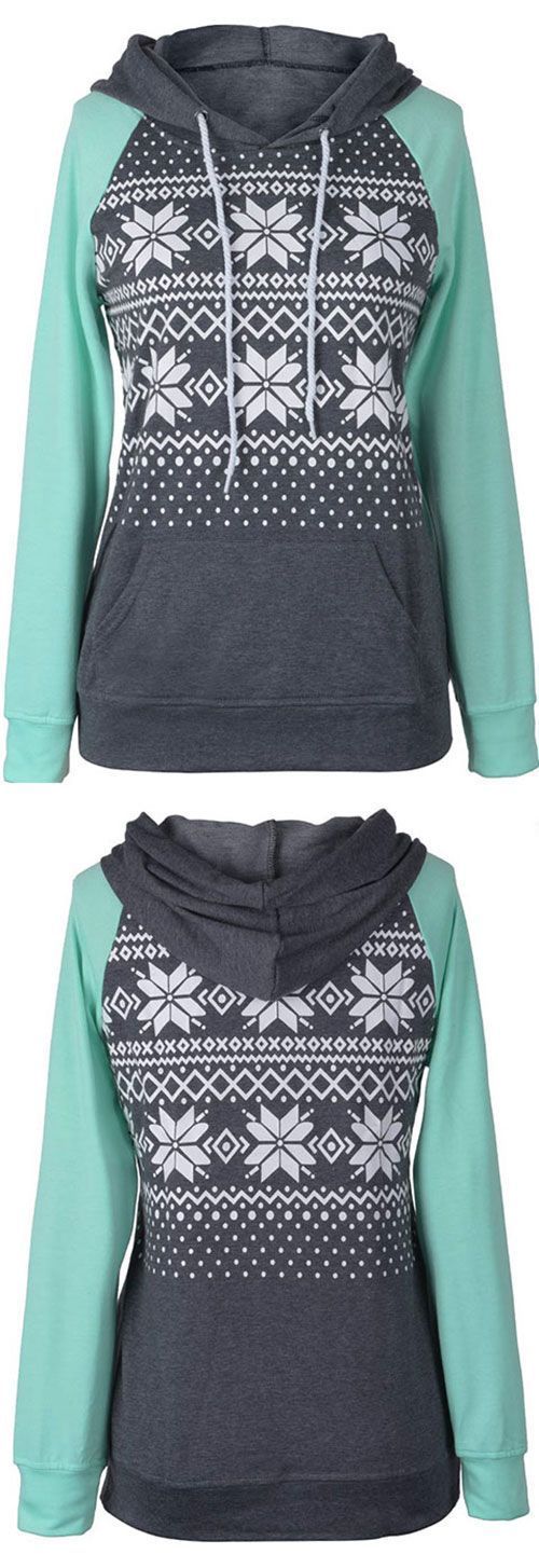 Hot Sale at $22.99! If you haven’t notice snow printing and drawstring hoodie desi