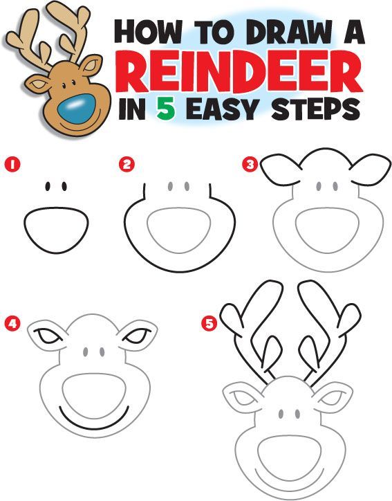 how-to-draw-a-reindeer