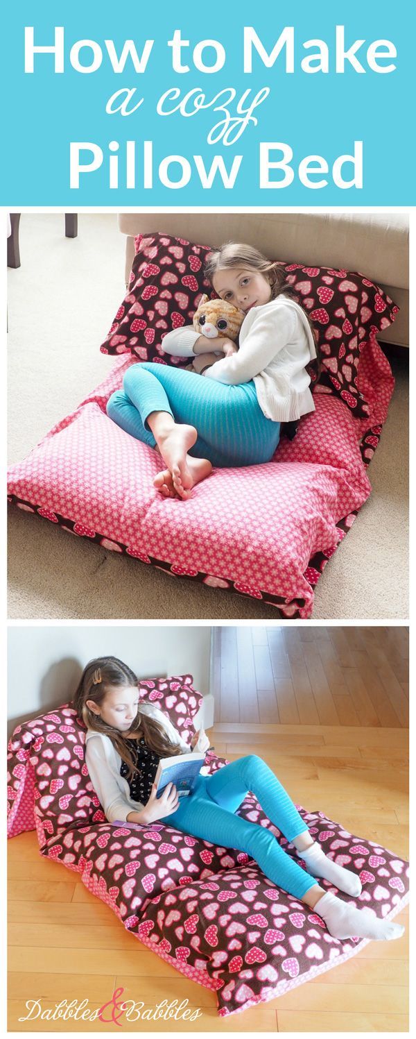 Learn how to make a cozy pillow bed with this quick and easy photo tutorial – a gr