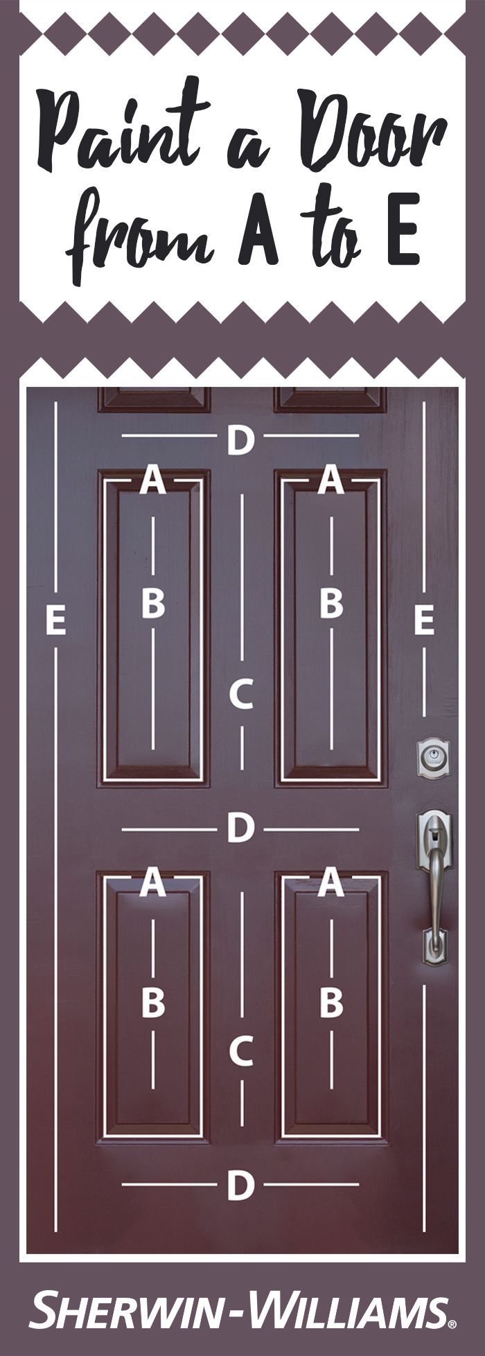 Looking for the best way to paint a beveled door? It’s easy! Start with Area A,