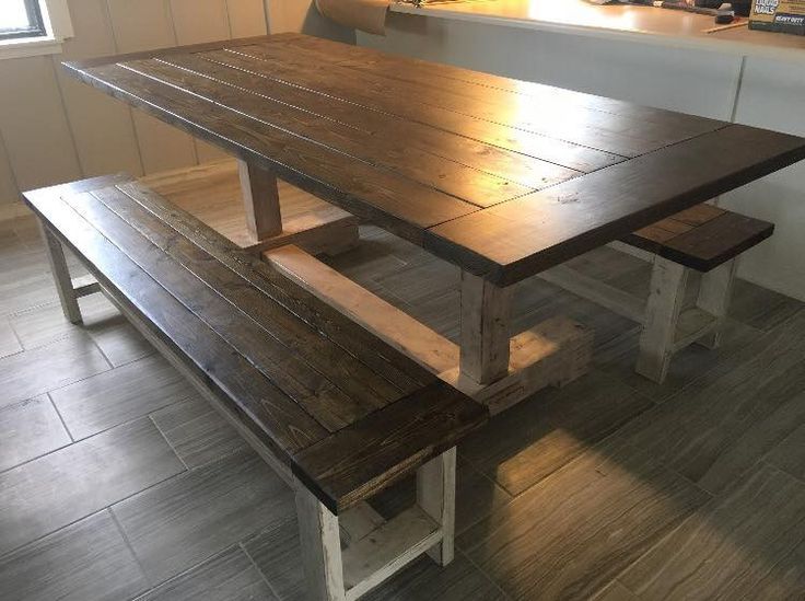 Farmhouse Table With Bench on ... -   Farmhouse table with bench Ideas