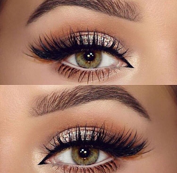 Love this eye makeup – Perfectly golden with lashes – Need to learn how to do my e