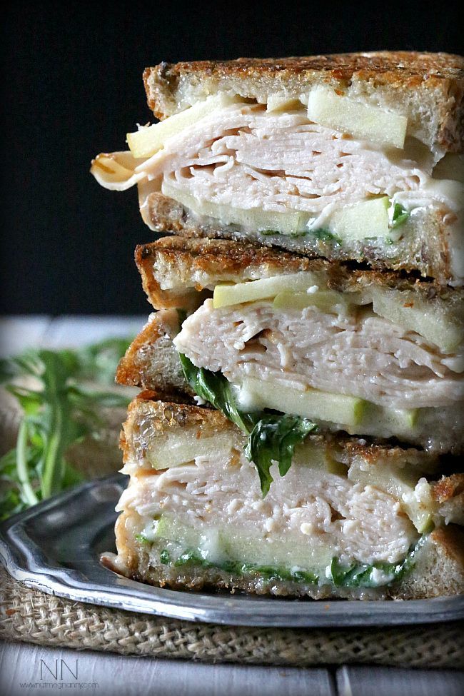 Make Turkey, Apple and Brie Paninis with your leftover Thanksgiving turkey