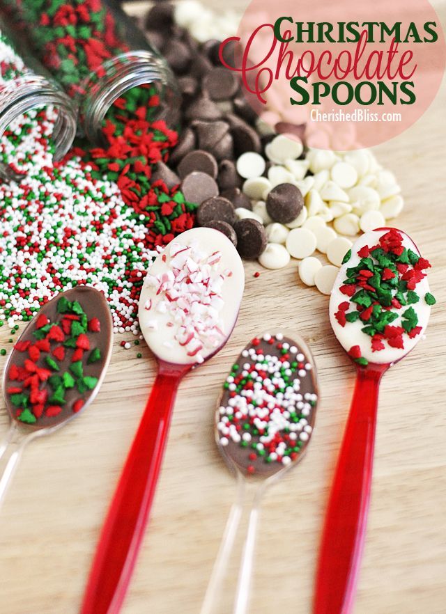 Make your very own Christmas Chocolate Spoons … these make GREAT gifts!