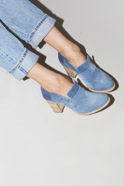 No.6 Stacked Heel Loafer in Boemia / Jeans