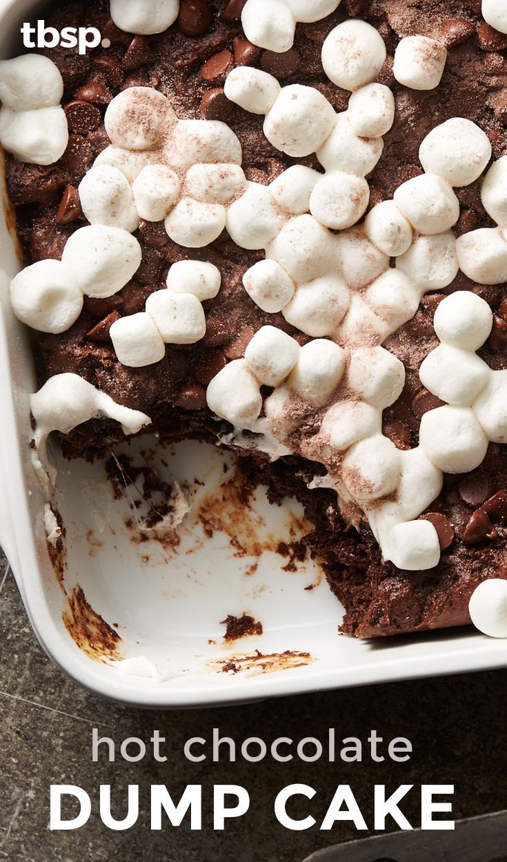 No need to decide between hot cocoa and chocolate cake – with this decadent dump