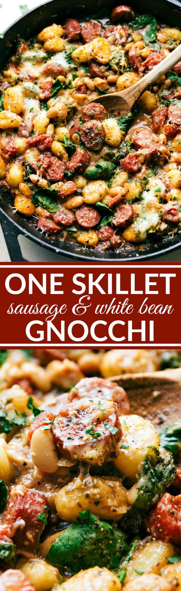 Only ONE skillet needed for a delicious 30 minute dinner recipe. Garlic…