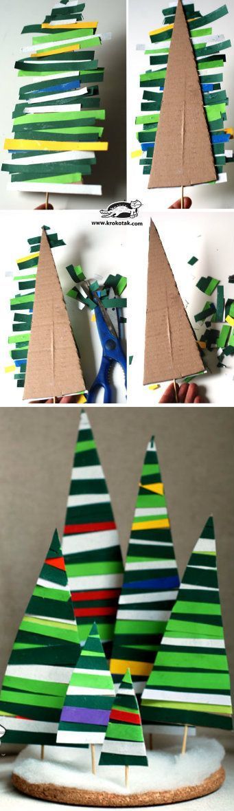 Paper Strips Fir Tree: