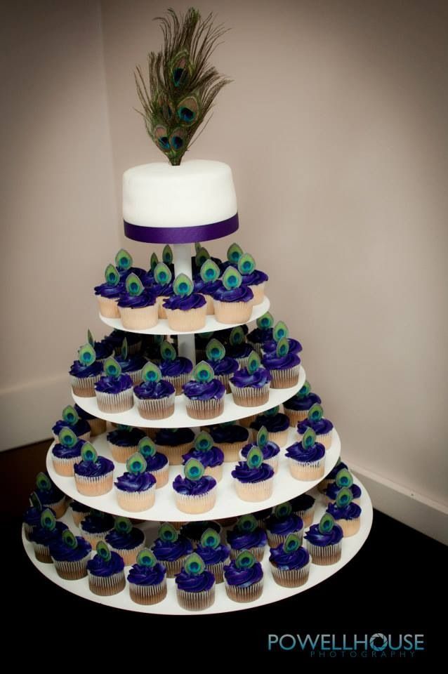 Purple peacock cupcakes | Wedding Cakes -   Peacock color cupcakes Ideas