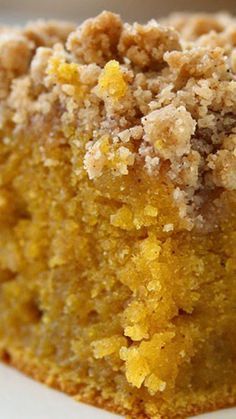 Pumpkin Pie Coffee Cake is so moist and buttery with a nice crumb topping. It coul
